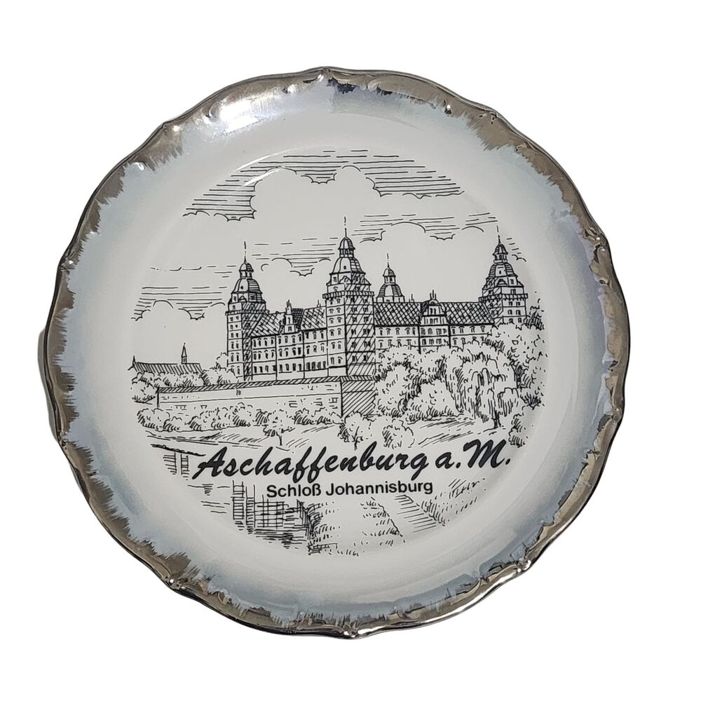 Johann Seltmann Vohenstrauss Bavaria Plate Schloss Johannisburg in Aschaffenburg